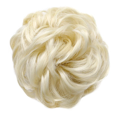 Synthetic Messy Bun Chignon Donut Hair Pad Elastic Rope Rubber Band Black Brown Blonde Hairpiece