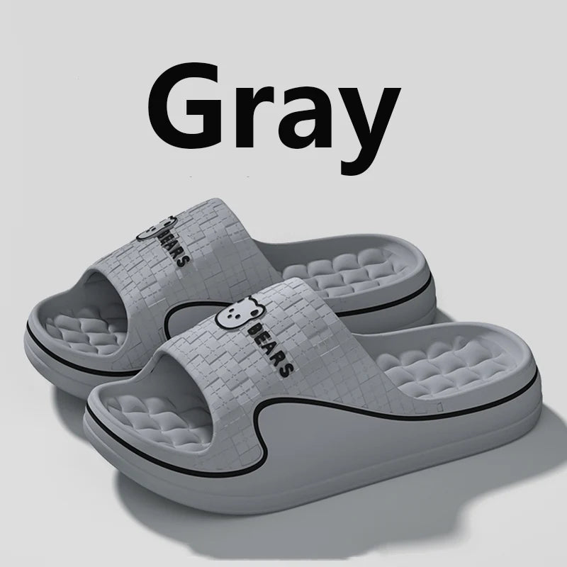 Women S Home Slippers Cute Cartoon Eva Indoor Bathroom Sandals Soft Sole Non-Slip Summer Outdoor