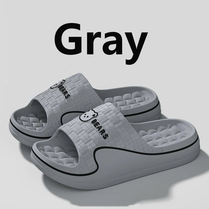 Women S Home Slippers Cute Cartoon Eva Indoor Bathroom Sandals Soft Sole Non-Slip Summer Outdoor