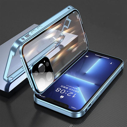 360 Metal Magnetic Double Sided Glass Cover Lens Protection Iphone16 14 15 Pro Max Iphone13 12 11