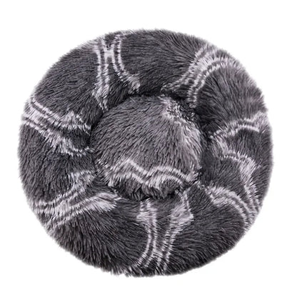 Round Plush Pet Bed – Super Soft Donut Bed for Dogs & Cats