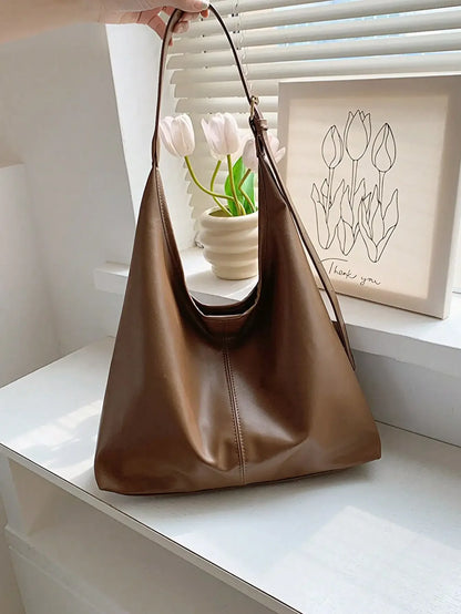 Large Capacity Woven Texture Women's Shoulder Tote Bag – Multifunctional Crossbody Handbag