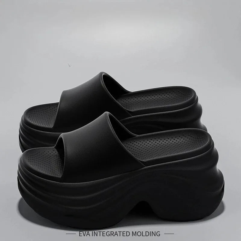 EVA Platform Slippers for Women – Thick Sole Non-Slip Beach Slides