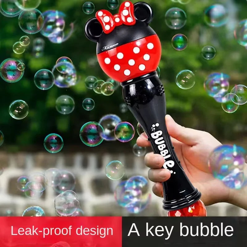 Mickey & Minnie Mouse Electric Bubble Wand Toy – Kids Outdoor Gift