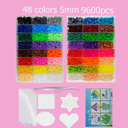 Hama Beads Kit – Fuse Bead Set with Pegboards & Iron