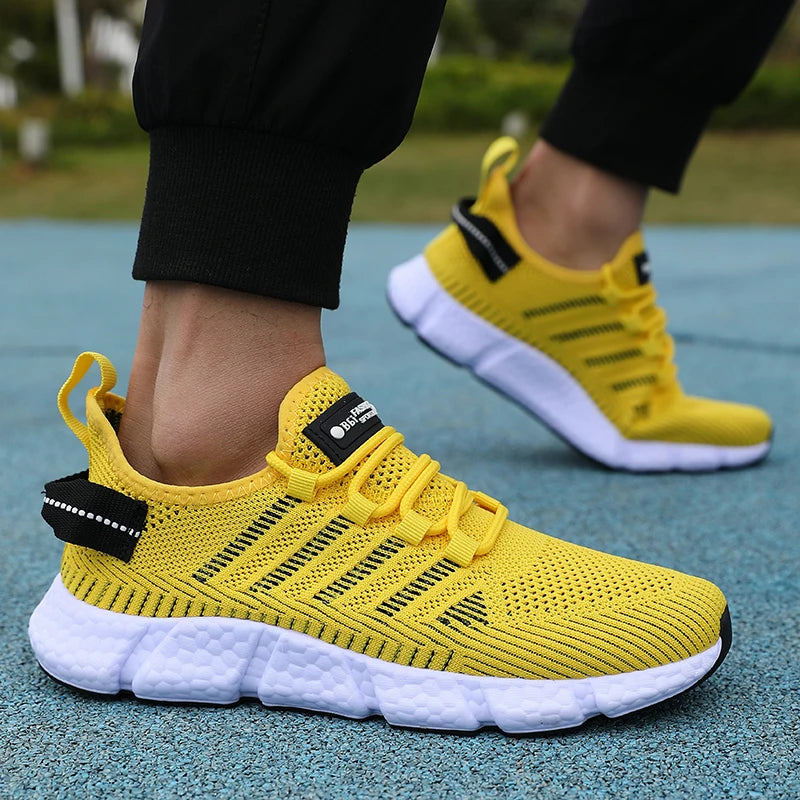 Men's Mesh Breathable Sneakers – Lightweight Casual Running Shoes