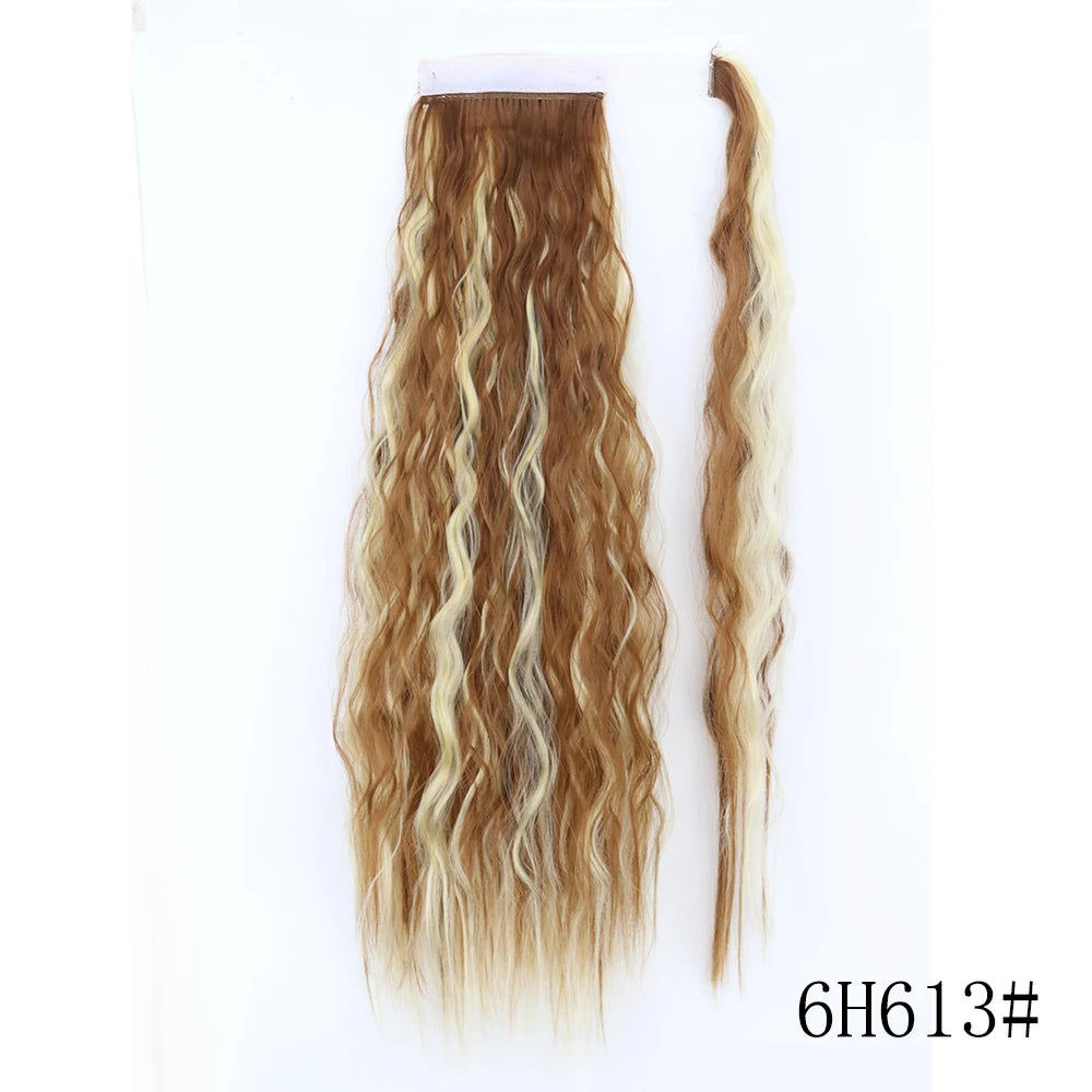 Wrap Around Ponytail Extension – Long Straight Synthetic Clip-In