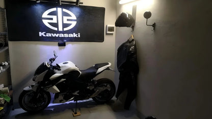 Kawasaki Motorcycle Area Rug Anti-Slip Floor Mat for Garage & Home Decor