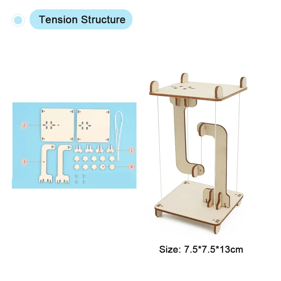 DIY STEM Science Experiment Kit for Kids – Handmade Assembly Model Toy (32 Designs)