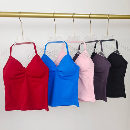 Women's Open Back Sports Bra – Breathable Yoga Top