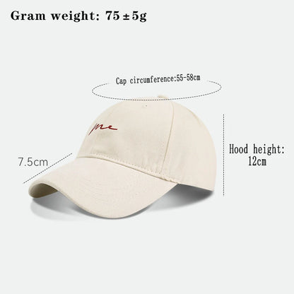 Embroidered Baseball Cap – Retro Letter Dad Hat for Men & Women