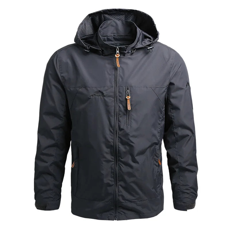 Men's Waterproof Tactical Windbreaker Jacket with Hood