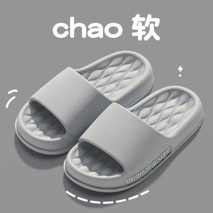 Men Trend Summer Slippers Soft Non-Slip Sole Cloud Sandals Home Beach Indoor Outdoor - Soft