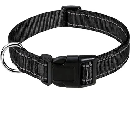 Reflective Dog Collar – Adjustable Nylon Safety Collar for Dogs