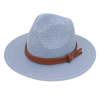Straw Panama Sun Hat – Wide Brim Unisex Beach Hat
