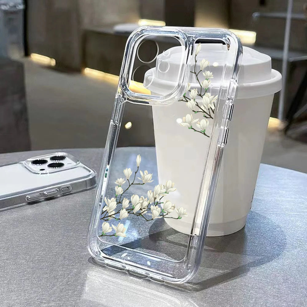 Transparent Flower iPhone Case
