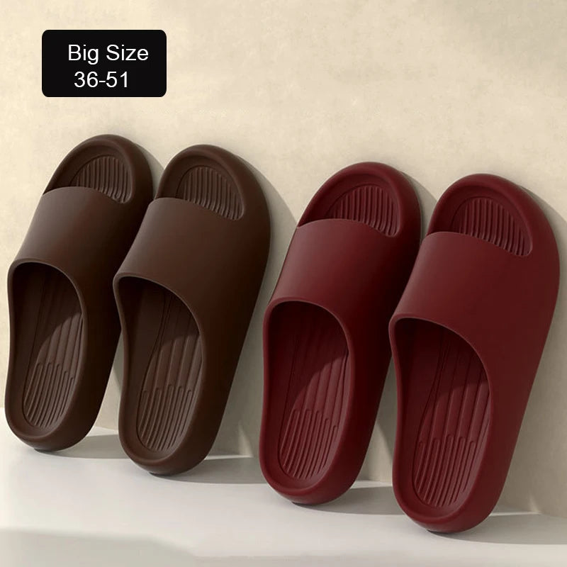 Big Size 50 51 Summer Slippers Men Women Eva Lightweight Open Toe Quick Dry Home Slides Flat Sandals