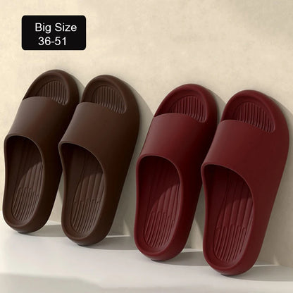 Big Size 50 51 Summer Slippers Men Women Eva Lightweight Open Toe Quick Dry Home Slides Flat Sandals