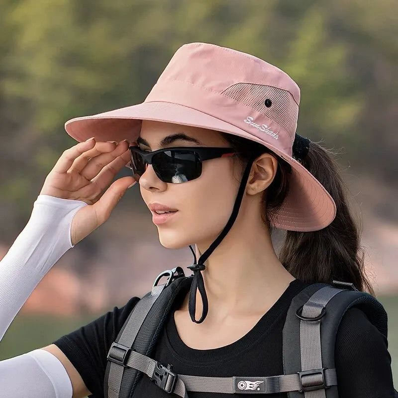 Wide Brim Sun Hat – Foldable Outdoor UV Protection Hat