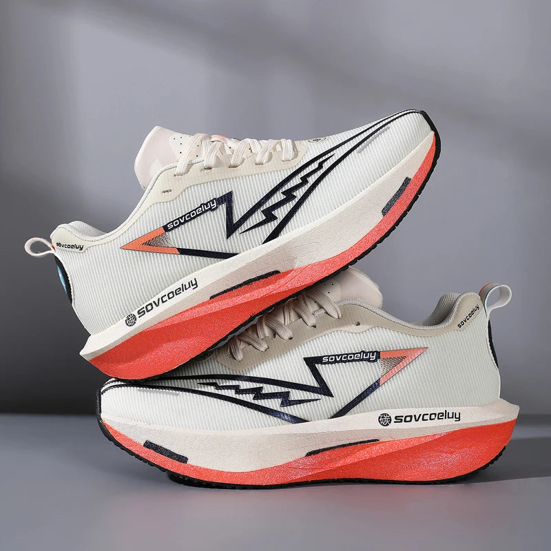 Carbon Plate Running Shoes – Non-Slip Shock-Absorbing Sports Sneakers