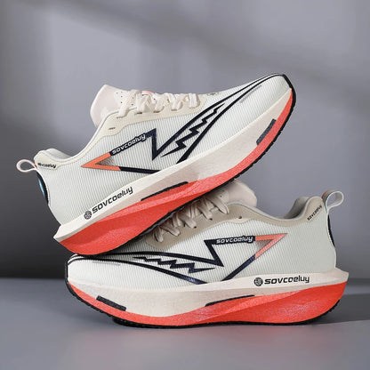 Carbon Plate Running Shoes – Non-Slip Shock-Absorbing Sports Sneakers