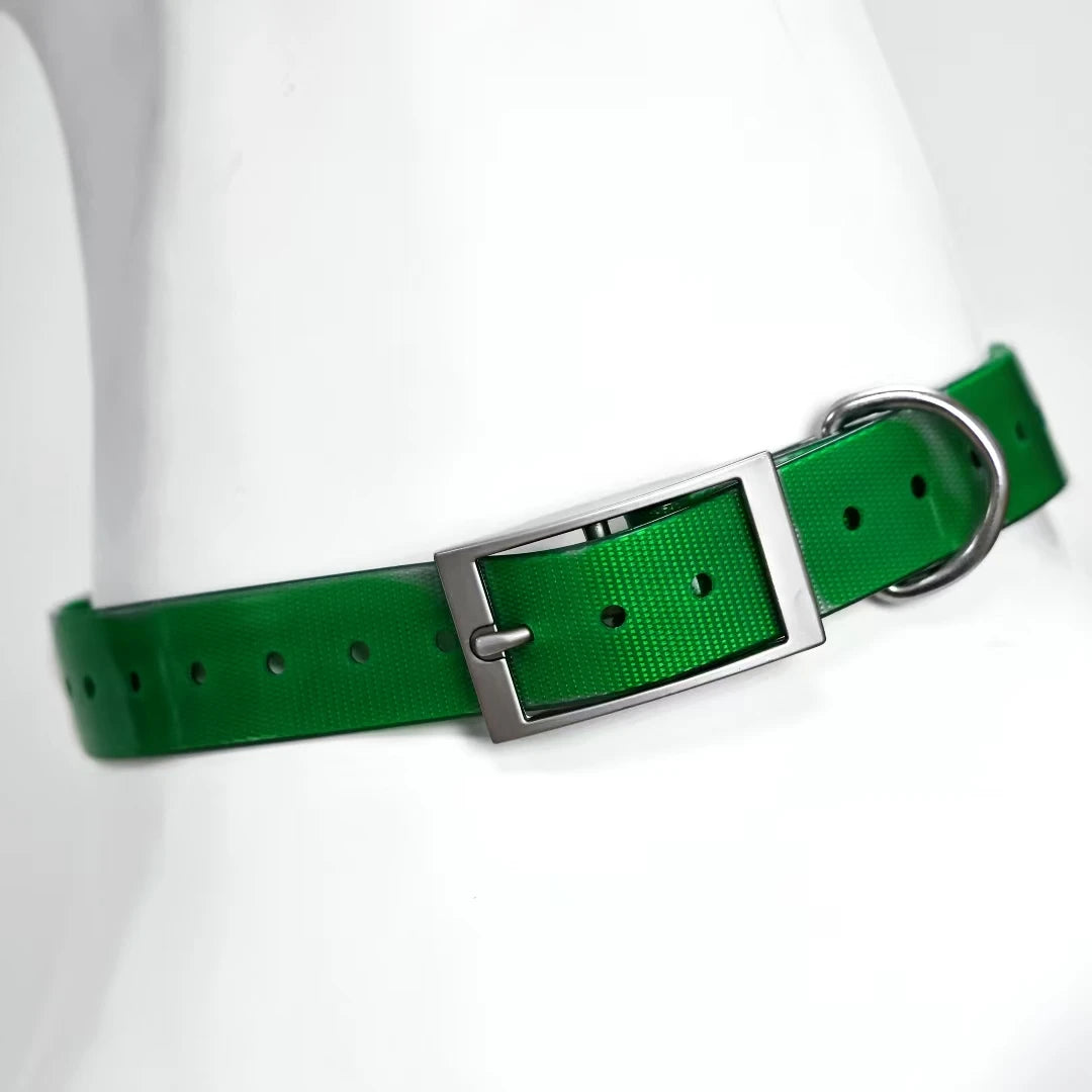 Heavy Duty Waterproof TPU Dog Collar – Adjustable, 8 Colors