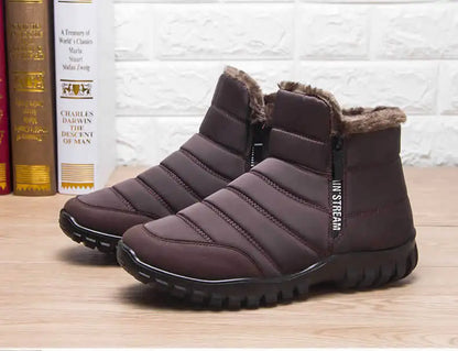 Waterproof Fur-Lined Snow Boots – Unisex Winter Ankle Boots