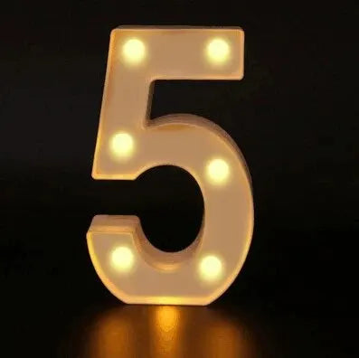 Number Letter Lamp Luminous Alphabet Led Lights Decororation Night Light Home Wedding Birthday