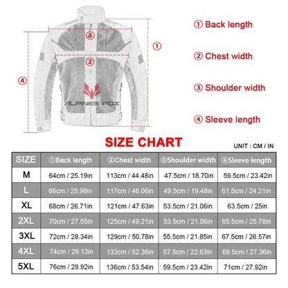 Vemar Men's Motorcycle Jacket – Mesh Motocross Protective Riding Coat