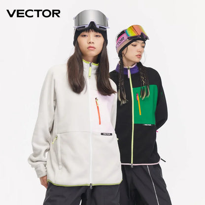 Vector Fleece Zip-Up Jacket – Contrast Color Block