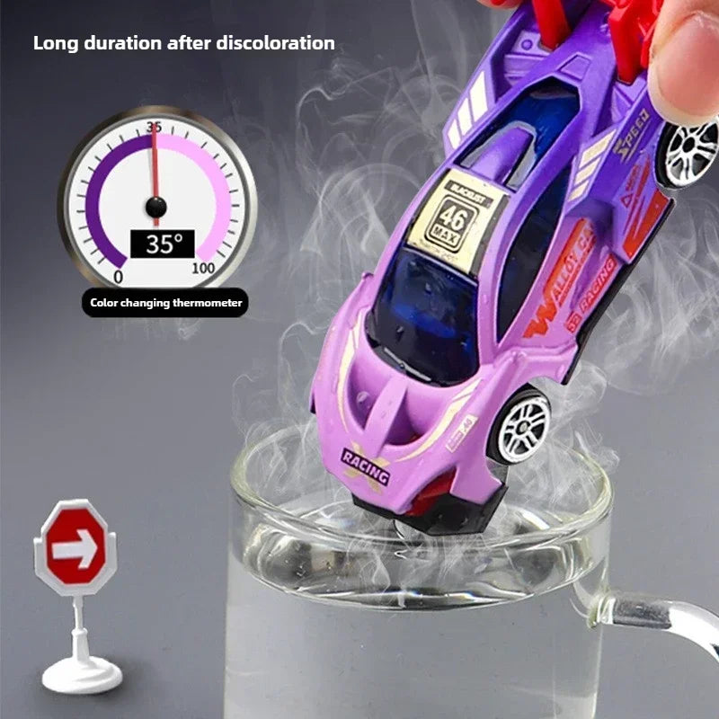 Color-Changing Die-Cast Racing Car Toy – 1:64 Pull Back Model