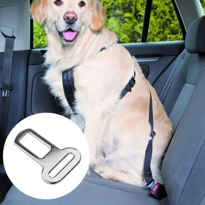 Pet Seat Belt Adapter with Metal Clip – Car & Truck Compatible