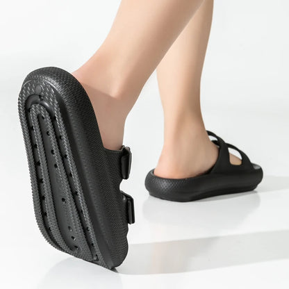 Men S Outdoor Thick Sole Sandals - Non-Slip Shower Slippers Bathroom - Thick