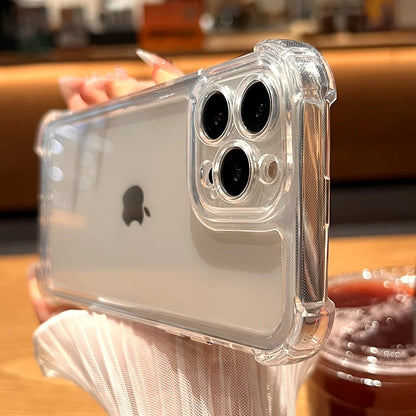 Luxury Shockproof Transparent Case Iphone 17 16 15 14 13 12 11 Pro Max 16e 7 8 Plus Bumper Cases