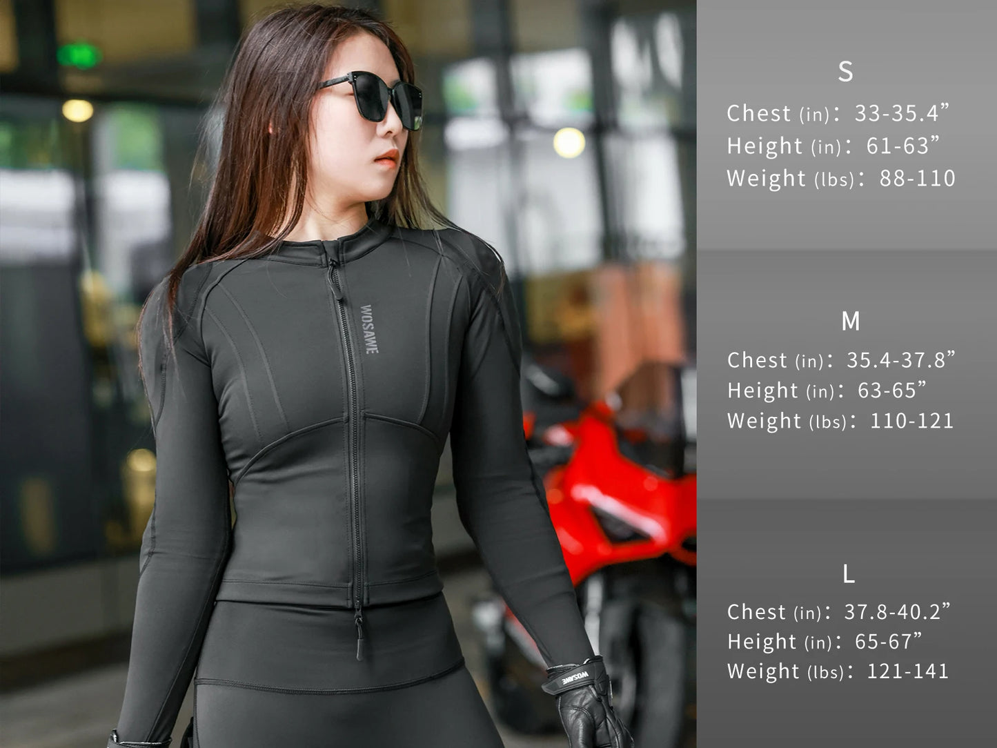 Women's Motorcycle Riding Jacket with CE Armor Pads