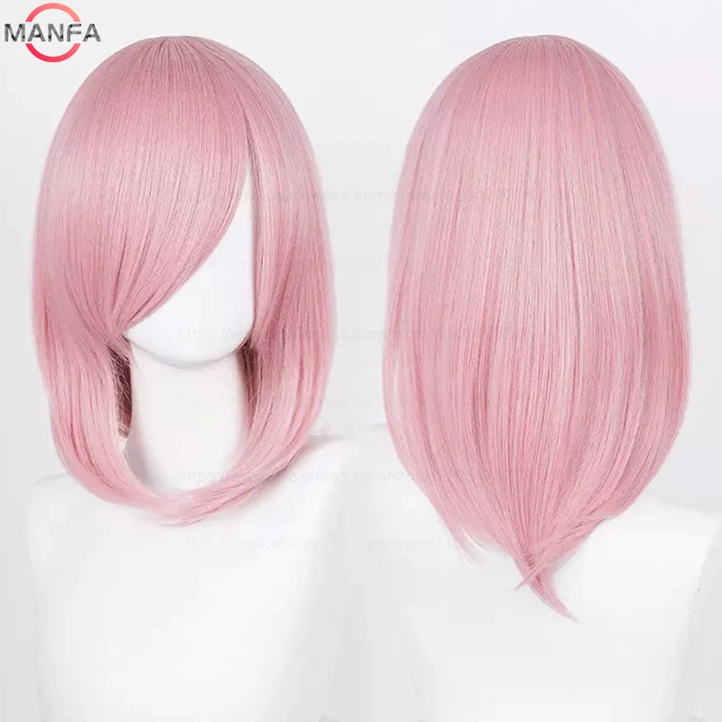 Anime Cosplay Wig - 40cm Medium Straight Wig with Bangs