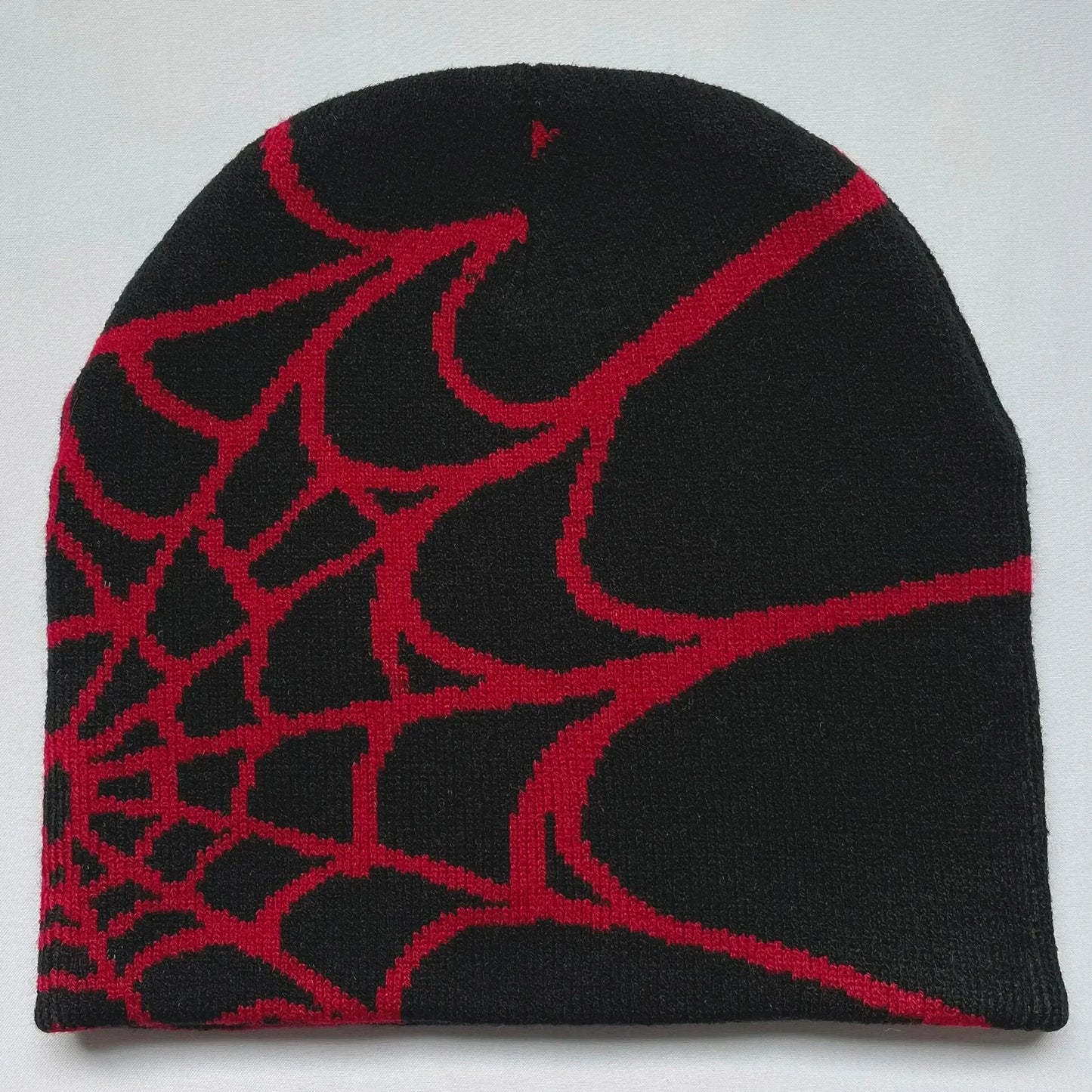Spider Web Knit Beanie – Y2K Unisex Winter Hat