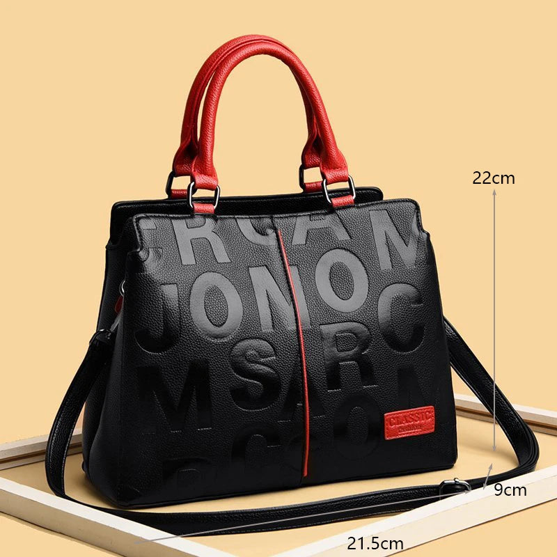 PU Leather Tote Handbag for Women – Large Capacity Crossbody Bag