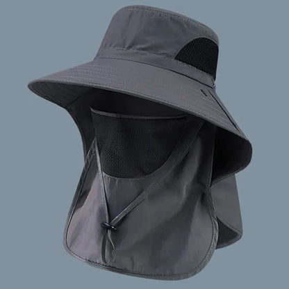 UV Protection Sun Hat with Face Cover – Unisex Outdoor Bucket Hat