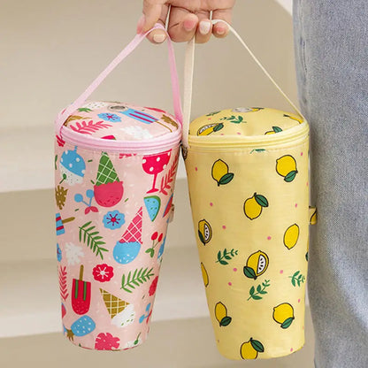 Insulated Cup Carrier Tote Bag – Portable Drink Holder with Handle