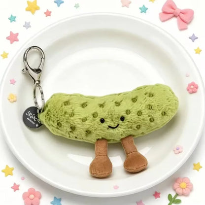Kawaii Plush Keychain Bag Charm – Cute Food & Animal Mini Plush Toy