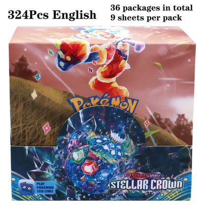 324pcs Pokemon Tcg Sword Shield Tempest Bonds Booster Box Trading Card Game Kids Toys Board