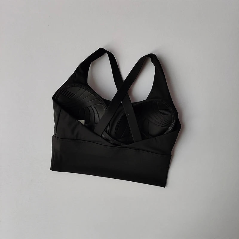 High-Impact Sports Bra with Fixed Removable Pads