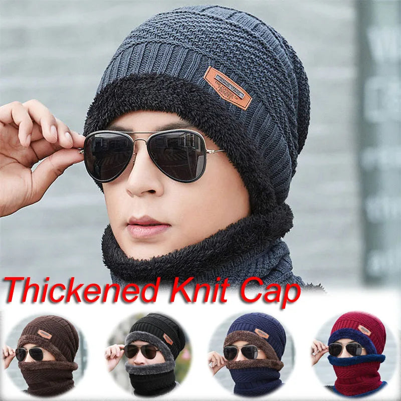 Winter Knit Beanie & Fleece Neck Gaiter Set