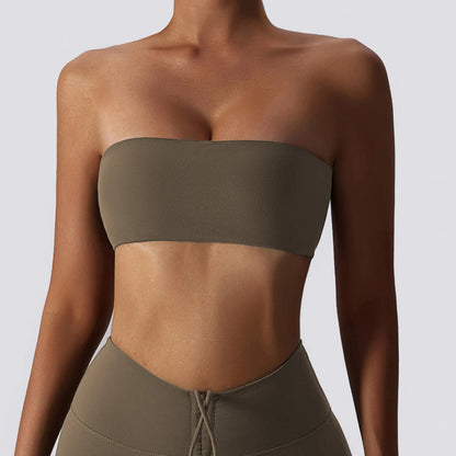 Strapless Sports Bra for Women – Quick-Dry Yoga Tube Top