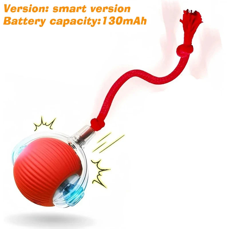 Cat Interactive Ball Toy – Auto-Rolling Rechargeable Smart Ball with Tail