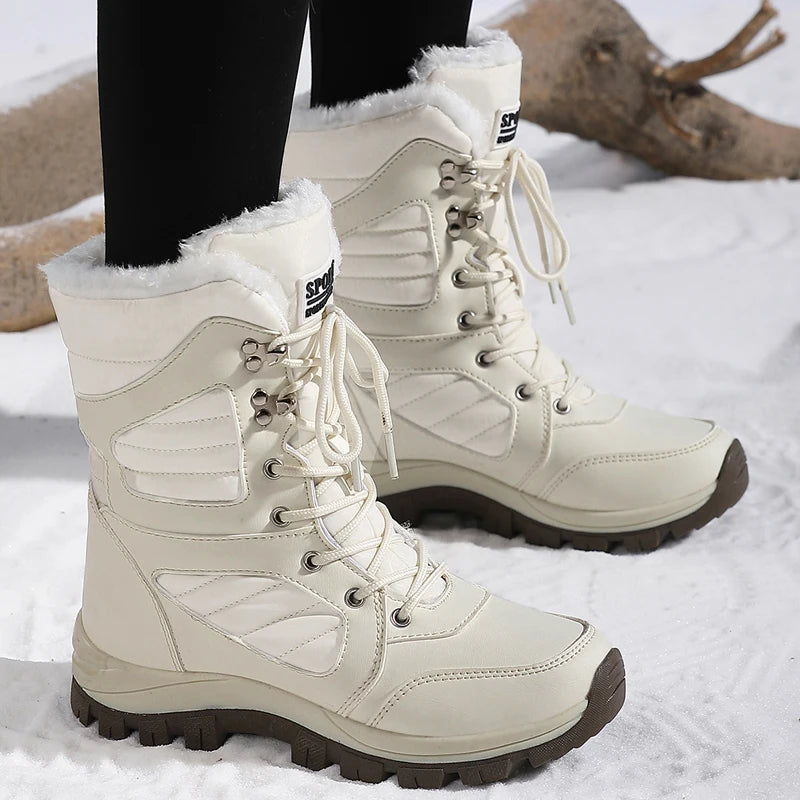 Women's Snow Boots – Waterproof High-Top Winter Ankle Boots
