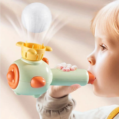 Kids Blowpipe Ball Launcher – Cute Animal Breathing Practice Toy