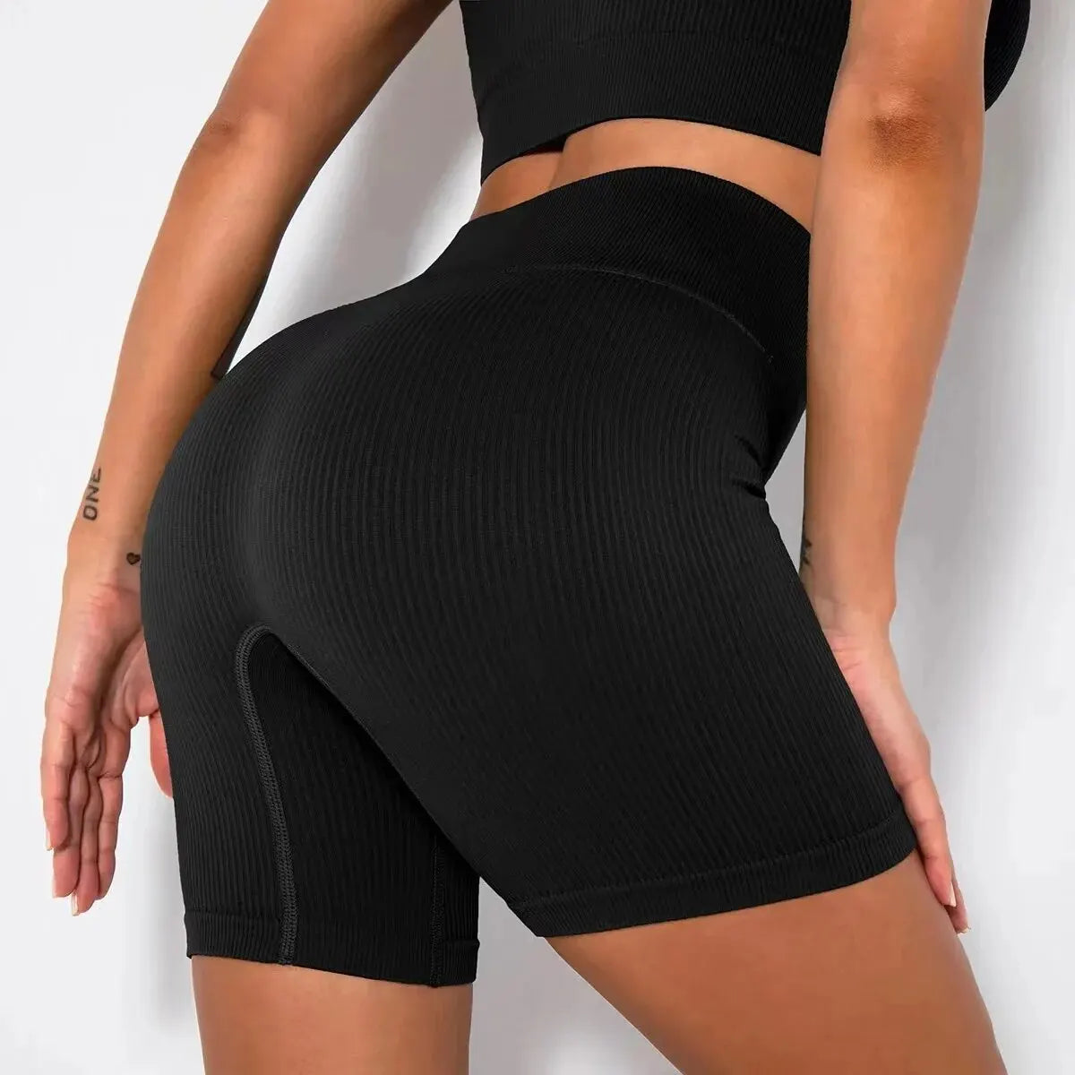 Seamless High-Waist Biker Shorts – Push Up Yoga & Gym Shorts for Women
