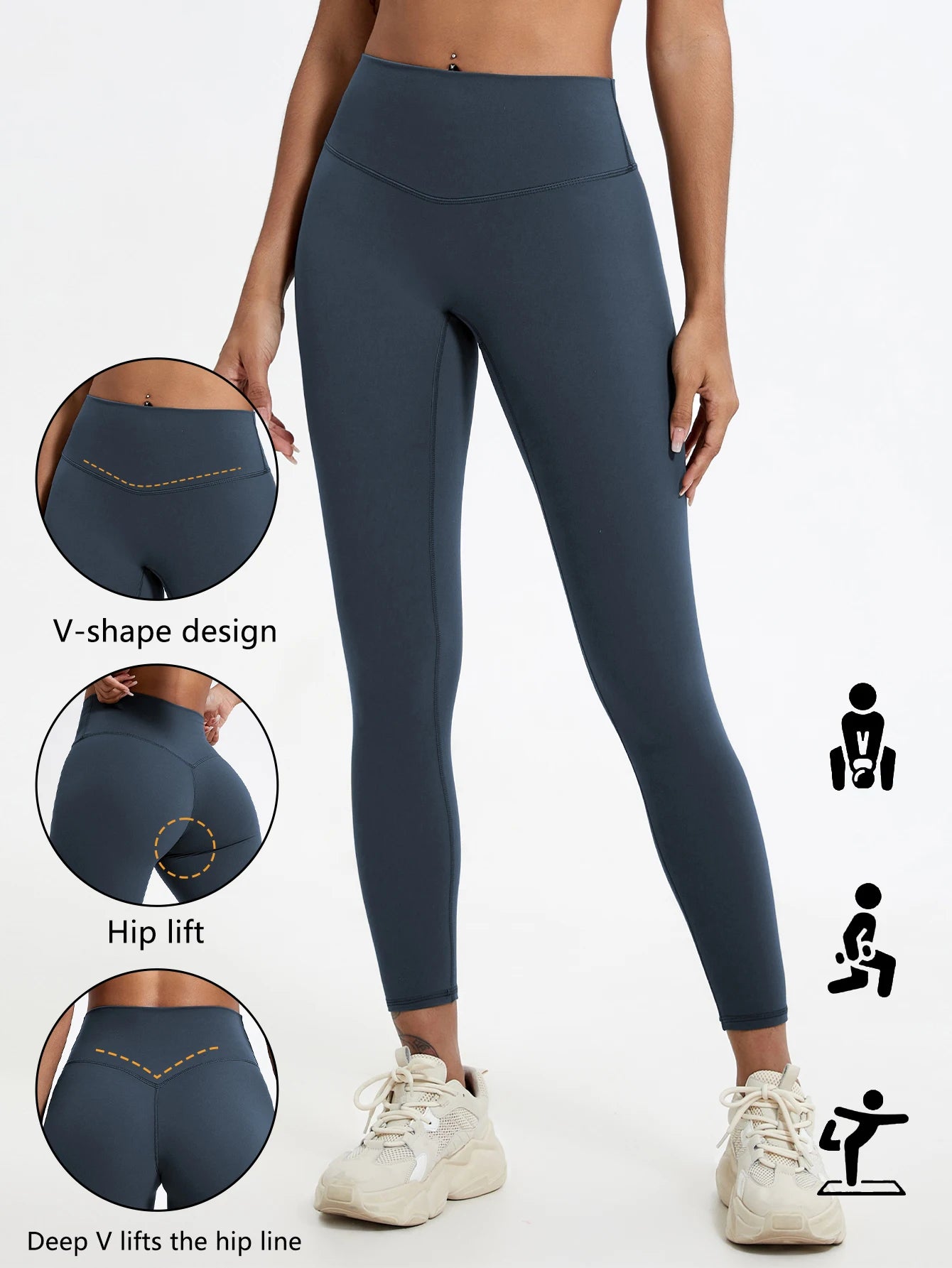 Push-Up High-Waist Yoga Leggings for Women – V-Shape Hip Lift